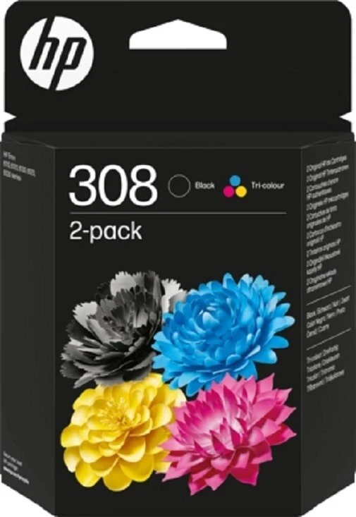 HP 308 Nero e Tricromia Cartuccia Inchiostro Inkjet Originale 6L6S6UE