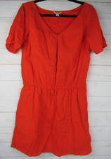 J. Crew Womens Orange Short Sleeve Dress Size S