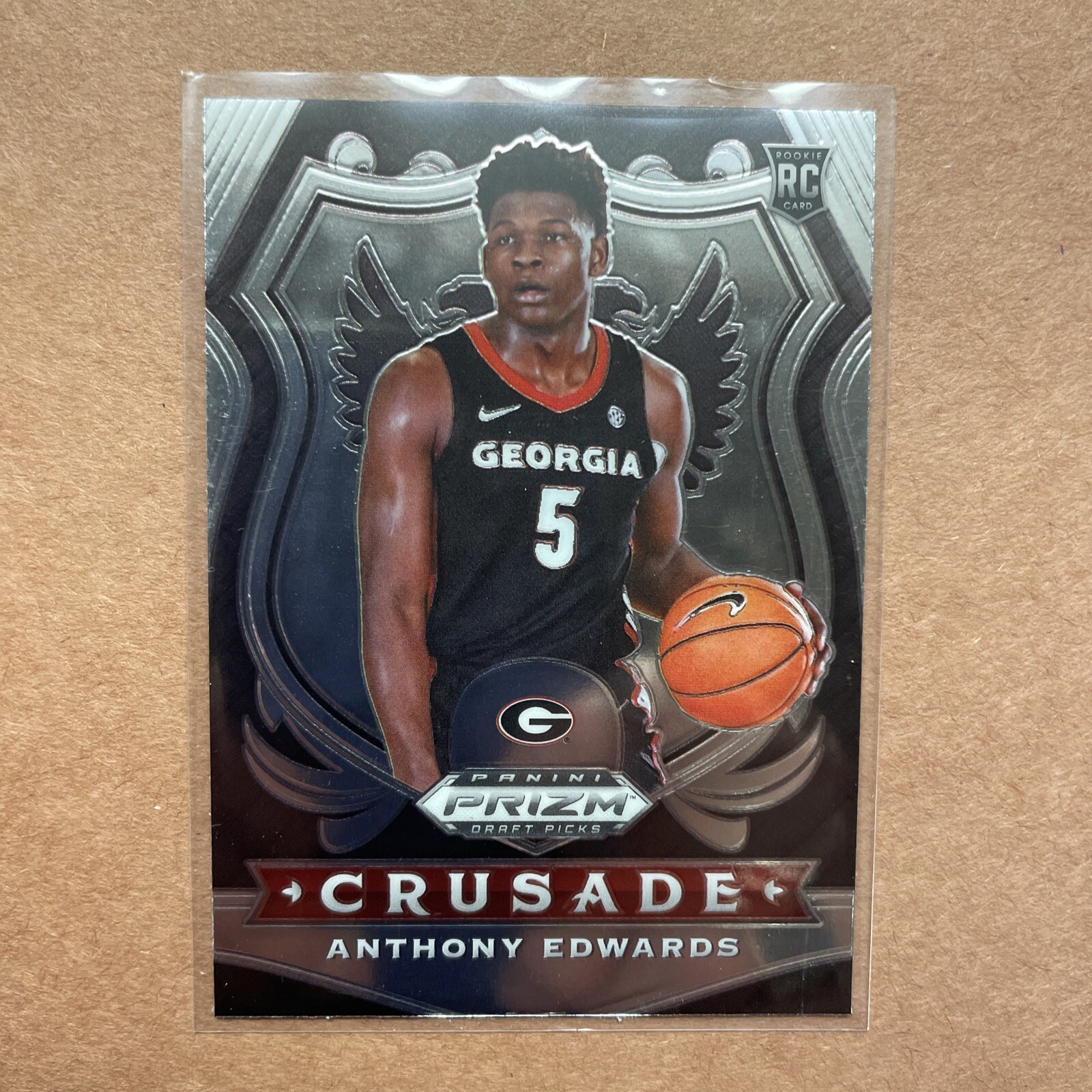 2020-21 Panini Prizm Draft Picks - Crusade Silver Prizm #81 Anthony Edwards (RC)