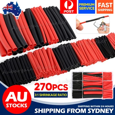 270x Marine Grade Dual-Wall Adhesive Glue Lined Heat Shrink Tubing Ratio 3:1 - image 1 of 4