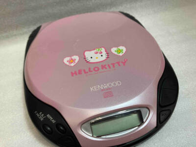 KENWOOD ハローキティ ポータブルCDプレーヤー DPC-391(KT) Kenwood DPC-391 Portable CD Player Sanrio Hello Kitty Model