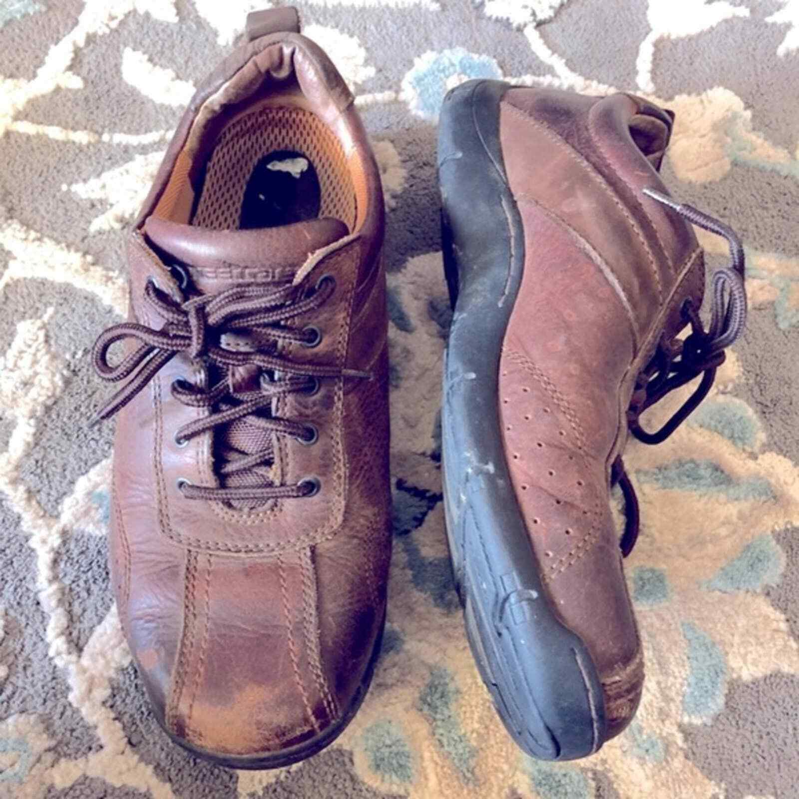 Skechers distressed brown leather comfort shoes Gem