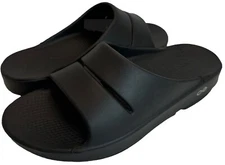 OOFOS OOAHH Slide Slip On Sandals Mens 7 Womens 9 Black