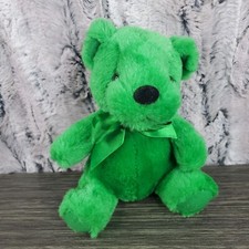 First  Main 6" All GREEN Small Teddy Bear Plush Stuffed Animal - EUC