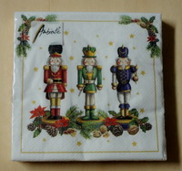 20 Servietten Drei Nussknacker Rot GrüN Blau Weihnachten 1 Packung Ovp Motiv Amb