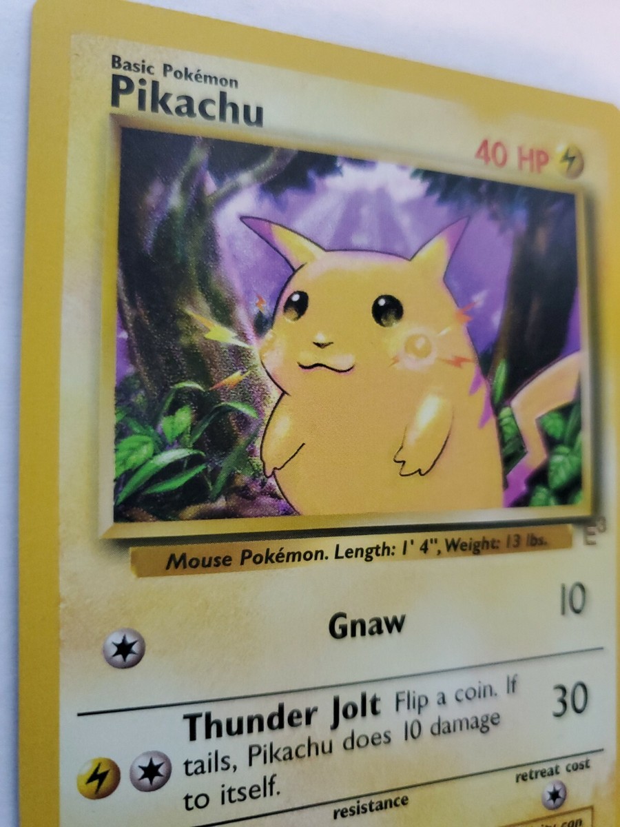 ピカチュウ Pikachu 旧裏 Old Back 初版 Shadowless Pikachu E3 Yellow Cheeks Base Set Pokemon Card Jungle Fossil WOTC