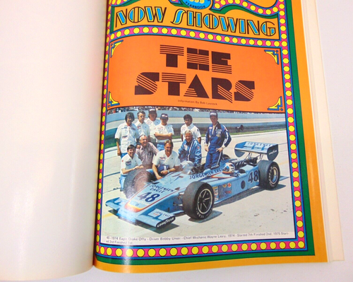 Official 1975 Indianapolis 500 Yearbook Winner Bobby Unser All American Racer - Picture 9 of 10