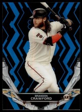 2019 Topps High Tek Brandon Crawford San Francisco Giants #107 Blue Parallel