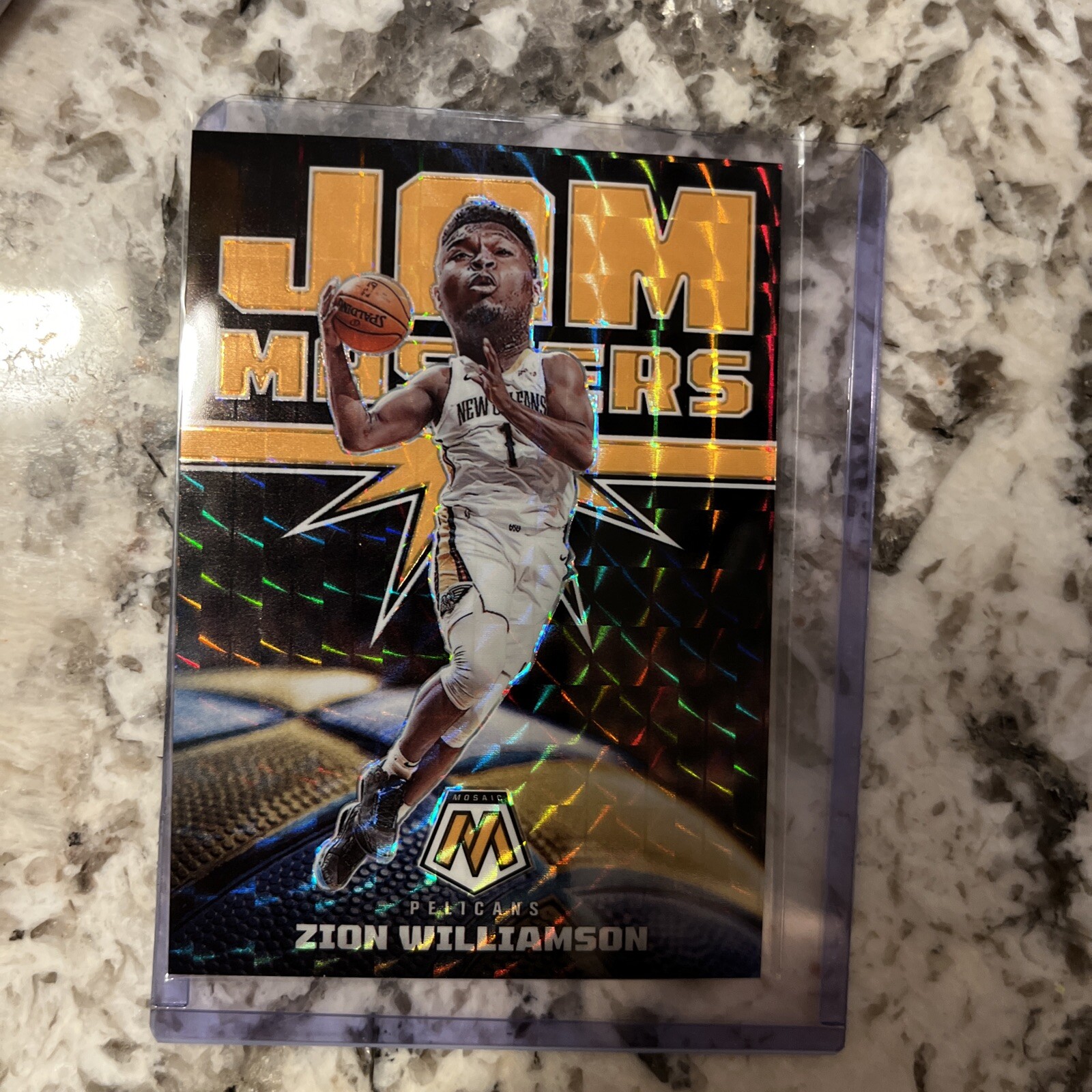 2021-22 Mosaic Zion Williamson Jam Masters Fluorescent Orange /25