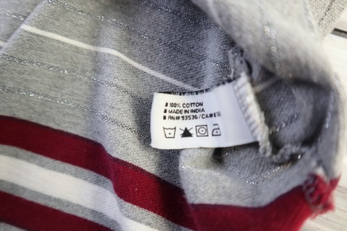 Vintage Ecko Unltd Shirt Herren Polo Y2K grau weiß rot gestreift Nashorn Preppy Hip Hop L - Bild 5 von 10