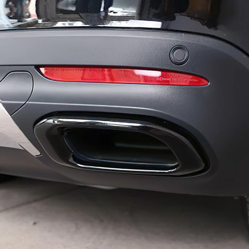 Black Exhaust Muffler Tips Trim Covers For Mercedes Benz GLC GLE GLS 2020-2023 Foto 3 de 4