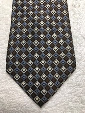 VAN HEUSEN MENS TIE BROWN BLUE BEIGE 4 X 59
