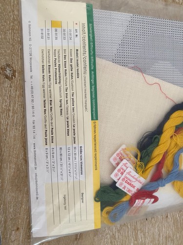 Bahmann Nadel Faden Fantasie cross stitch chicken - Yellow chicken kit - Picture 4 of 5