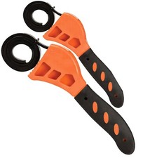 2Pc Adjustable Strap Wrench Metal Pipe Drain Oil Filter 4"&6" Losen Tighten Tool