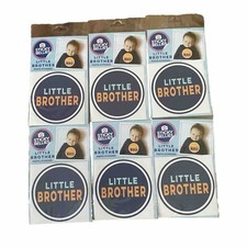 6 Packs Sticky Bellies Little Brother Photo Stickers New