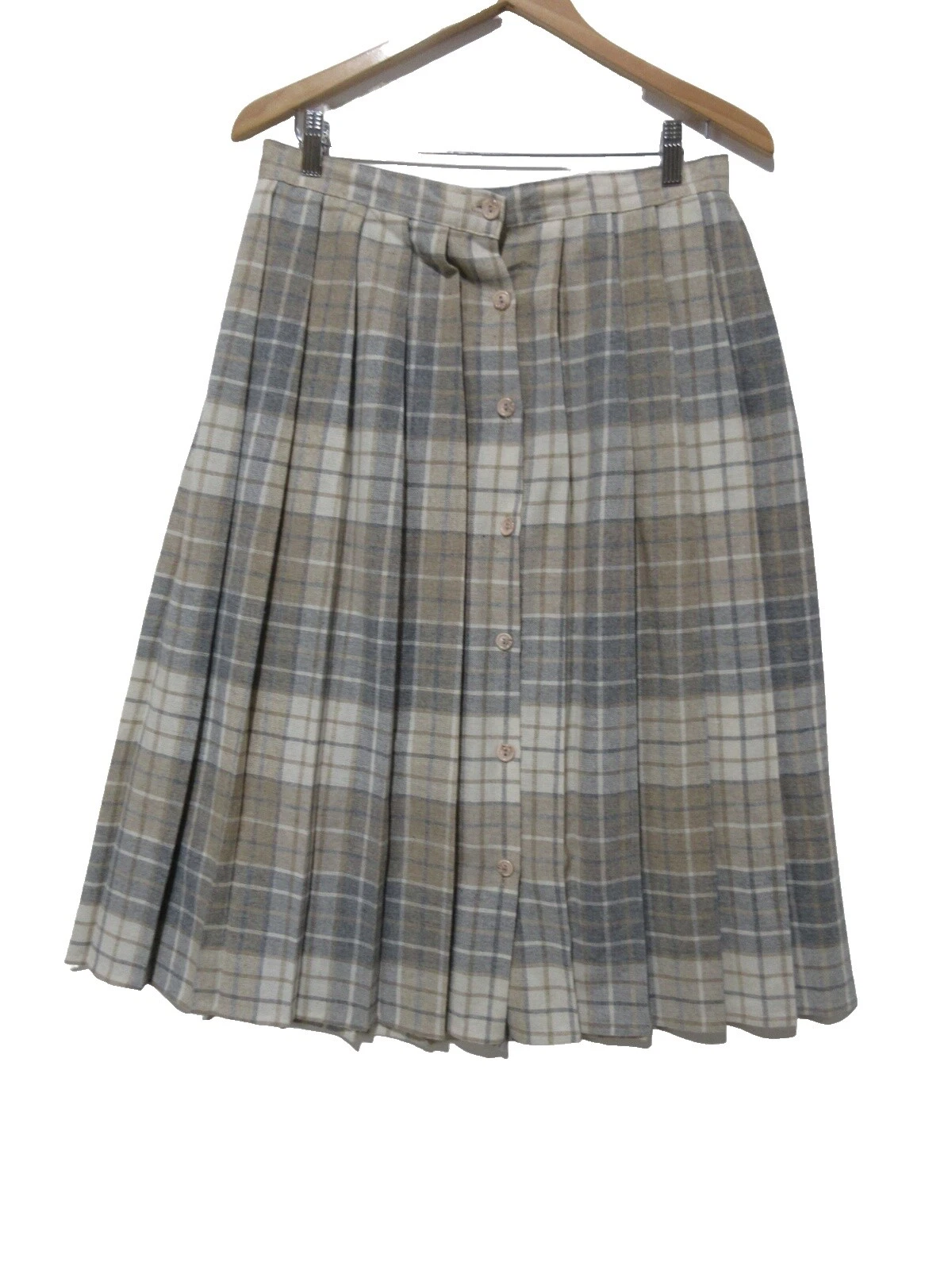 Secretario/Geek FALDAS Vintage 1980s de mezcla de lana para Mujeres