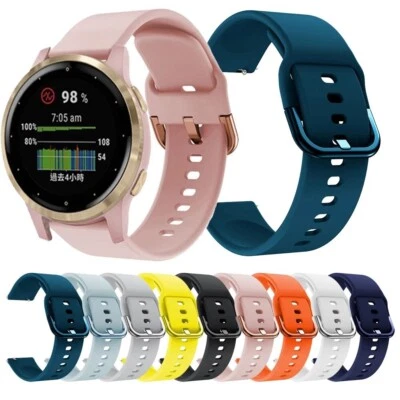 For Garmin Vivoactive 4s Strap Silicone Fitness Wrist Band Watch Strap