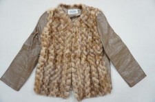 Vintage Jordan Marsh Florida ~s-m Genuine Rabbit Fur Clusters/leather Jacket