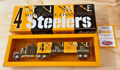White Rose 1:80 All Metal Tractor Trailer Greatest Super Bowl Teams STEELERS