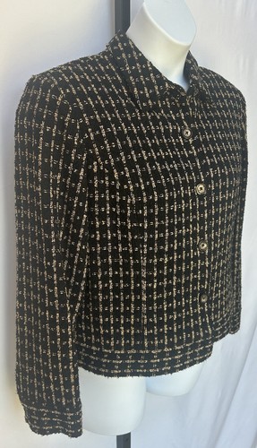 Coldwater Creek Damen Größe 12 karierter Tweed Blazer. - Bild 4 von 11