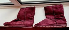 Ladies Women’s PRIMARK Faux Suede Purple Furr Winter Ugg Boots Size 7 UK /EU 40