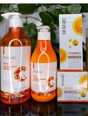 Dr. RASHEL Vitamin C Brightening / Nourishing & skin whitening Body Lotion Set