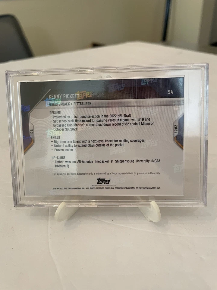 2021 Bowman Next Kenny Pickett RC Rookie AUTO 41/99 Mint Condition! - Image 2 of 2