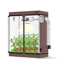 ATOUR 4x2 Grow Tent, 48"x24"x60''High Reflective Mylar 1680D Hydroponic Grow ...