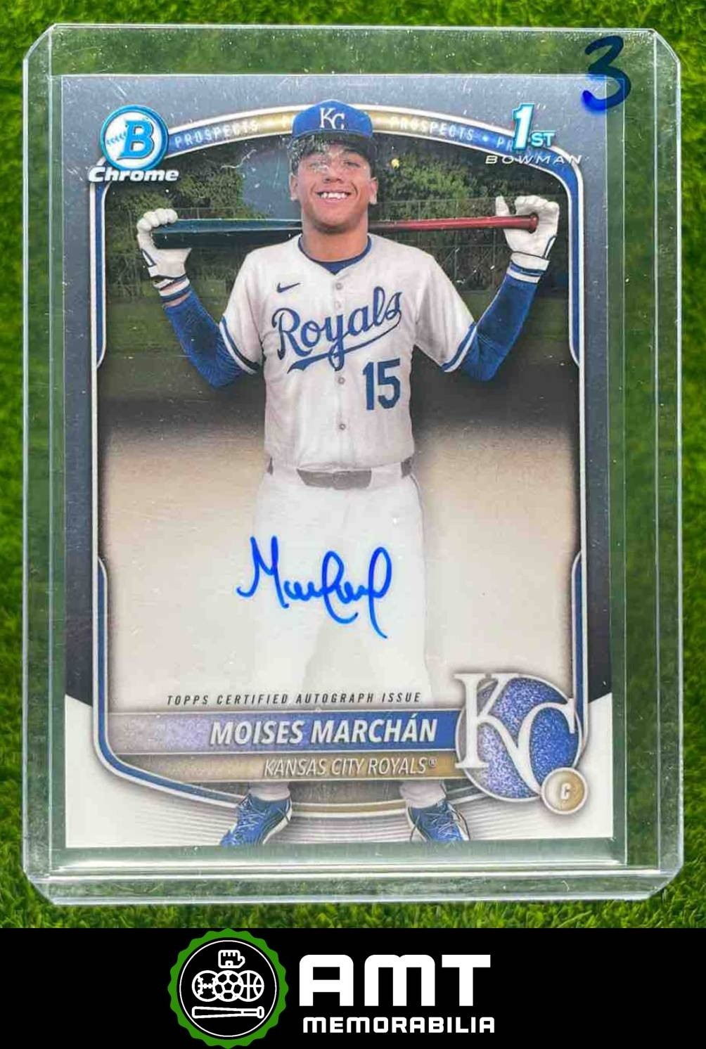 Moises Marchan 2025 Bowman Chrome Prospect Auto Kansas City Royals #CPA-MM #3