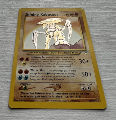 Shining Kabutops 108/105 Neo Destiny Secret Rare Holo Pokémon Card