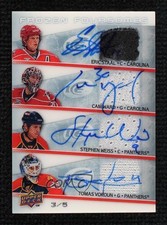 2008 Ice Frozen Foursomes PETG 3/5 Tomas Vokoun Stephen Weiss Cam Ward Auto 4f5