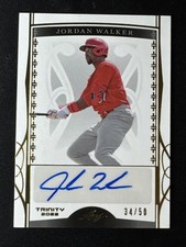2022 Leaf Trinity Autograph Jordan Walker #CA-CJW Gold /50 RC Auto