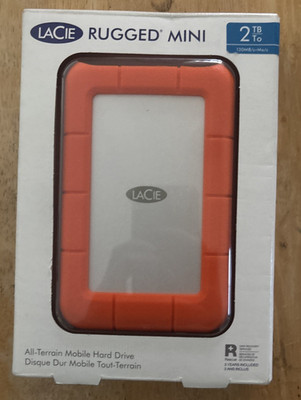 Lacie Rugged Mini 2TB USB 3.0 External Hard Drive (RUGU3M2)... FREE S&H!