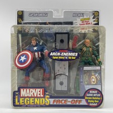 2006 TOY BIZ MARVEL LEGENDS FACE OFF CAPTAIN AMERICA & RED SKULL FIGURE SET  3