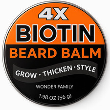 Biotin Beard Balm for Men Care   Moustache  Beard Hair Growth, Shaper, Straight