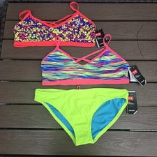 TYR Women's Mix & Match Trinityfit Neon/multicolor Bikini Set Size XL New