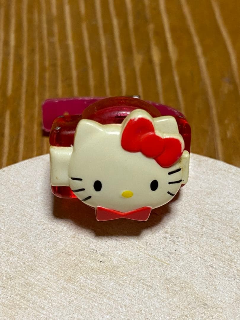 Rare Hello Kitty Ring Watch Adjustable Size Quartz Japan Junk Cute