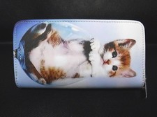 Cat Photo Round Long Wallet /