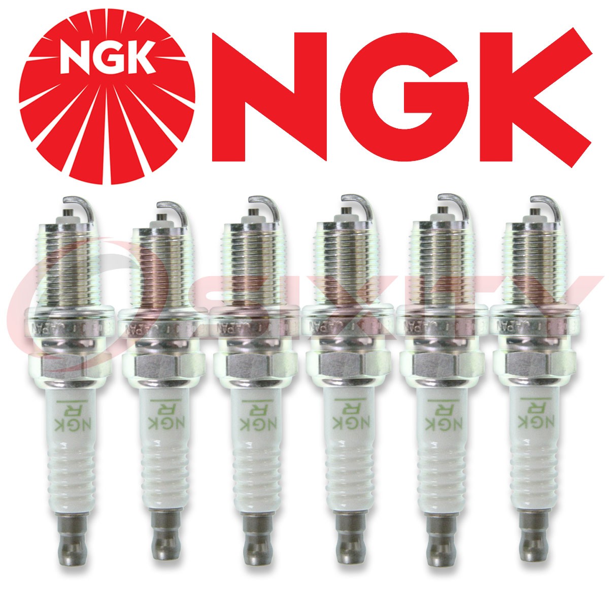 6 pcs - NGK V-Power Spark Plugs #2756 - Premium OEM Set BKR6E11