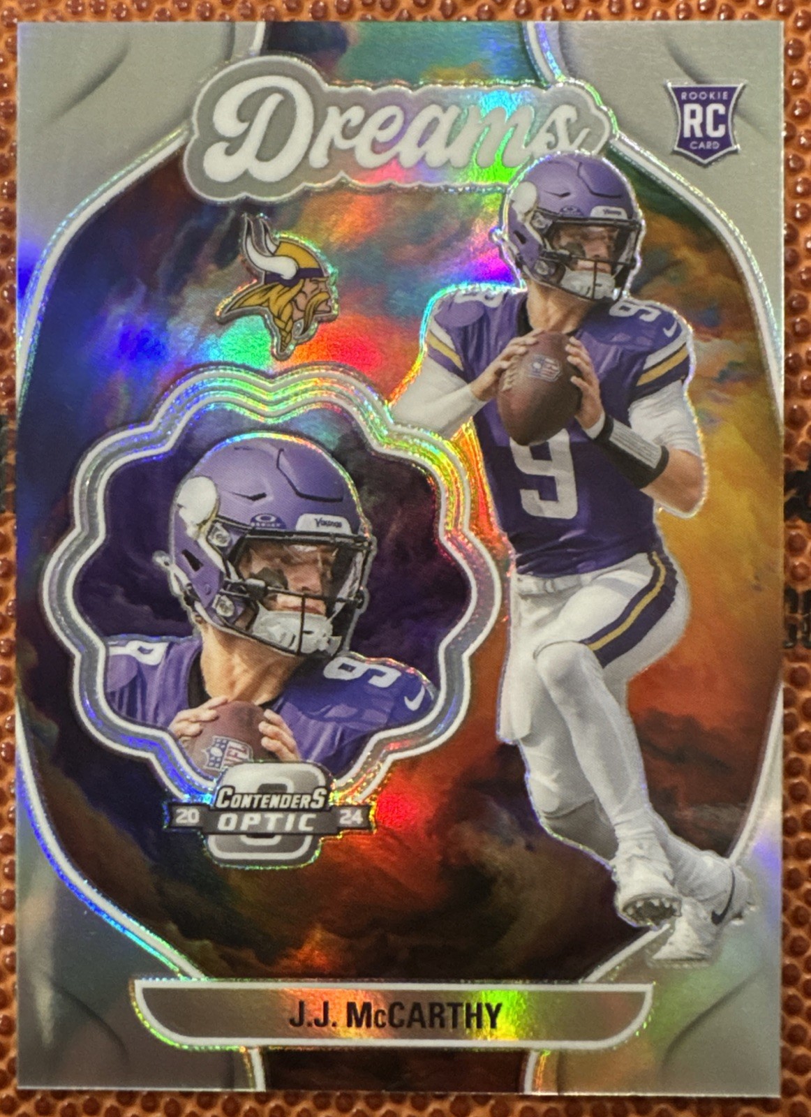 2024 Panini Contenders Optic Dreams Tie Dye J.J. McCarthy Case Hit SSP SP Rookie
