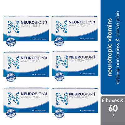 6x NEUROBION 60's Vitamin B1, B6, B12 Improves Nerve Health & Function FREE SHIP