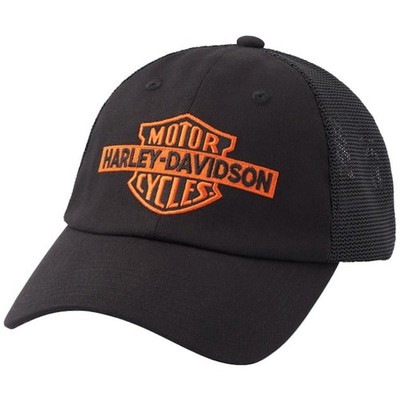 Mütze Harley Davidson Kappe Baseballcap Basecap Oil Can Bar & Shield Schwarz 