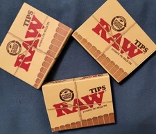 RAW Pre-Rolled TIPS AUTHENTIC * Great Price Set Of [ 3 ] NEW FAST SHIPPING 