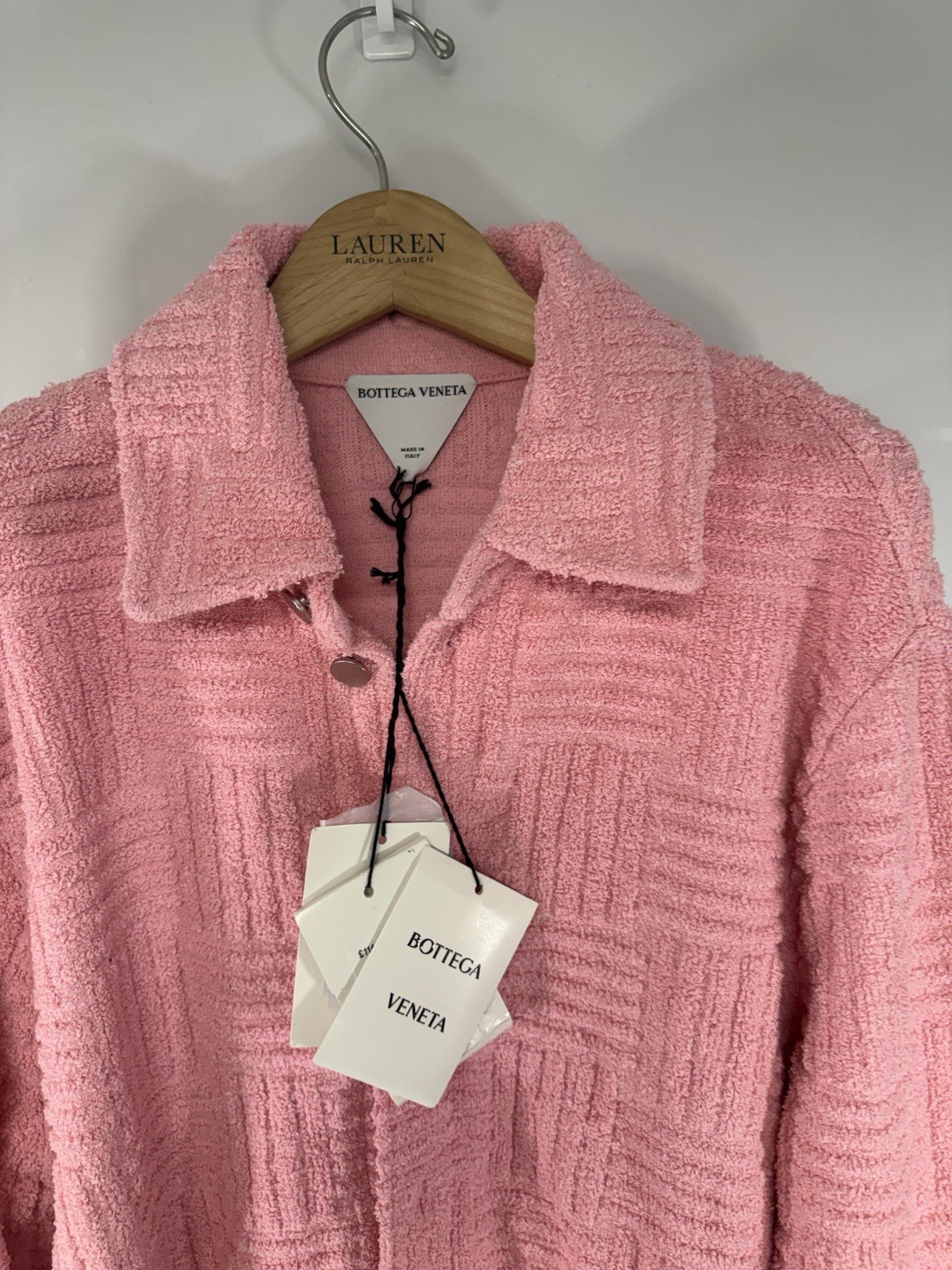 BOTTEGA VENETA Woven-Jacquard Toweling Shirt Size Large GENUINE RRP £1140 #M2 image 7