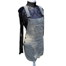 BDG Urban Outfitters Grey Utility Overall Skirt Cotton Canvas Size L