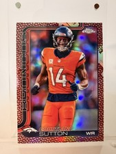 Topps 2025 Chrome football leather parallel! Courtland Sutton #86 Denver Broncos