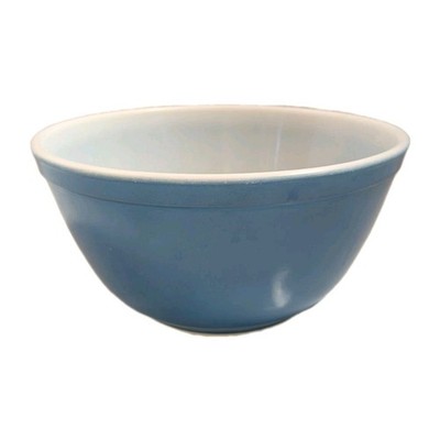 1950's VINTAGE PYREX 402 PRIMARY BLUE TURQUOISE 1 1/2 QT  MIXING BOWL