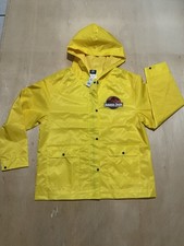 Universal Studios Exclusive Jurassic Park Yellow Rain Coat Jacket Size M Nwt