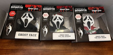 Handmade Robots Ghost Face Vinyl Figures Lot of 3 Knit Series Halloween NEW