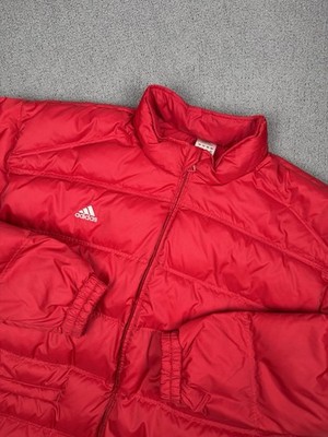 Adidas Jacket Mens 4XL Red Puffer Insulated Full Zip Outdoor Parka